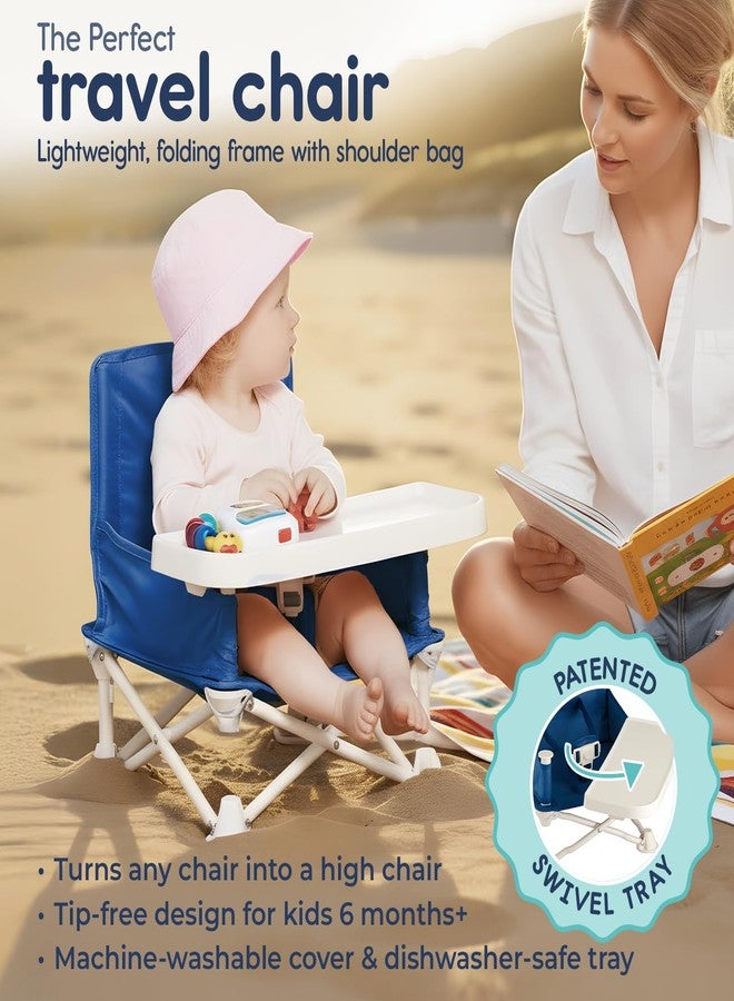 هيكابوب مقعد داعم للسفر من هيكابوب أومني بوست مع صينية للأطفال | مقعد داعم قابل للطي والحمل للأطفال، مناسب لطاولة الطعام والتخييم والشاطئ ومنزل الجدة | تصميم يمنع الانقلاب، يُثبت على كراسي المطبخ - مقعد داعم - Image 2